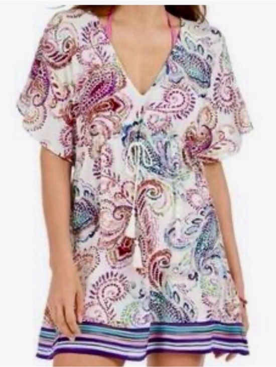 Lauren Ralph Lauren Other - Lauren Ralph Lauren Paisley Cover Up Dress Womens Medium Empire Waist Gauze